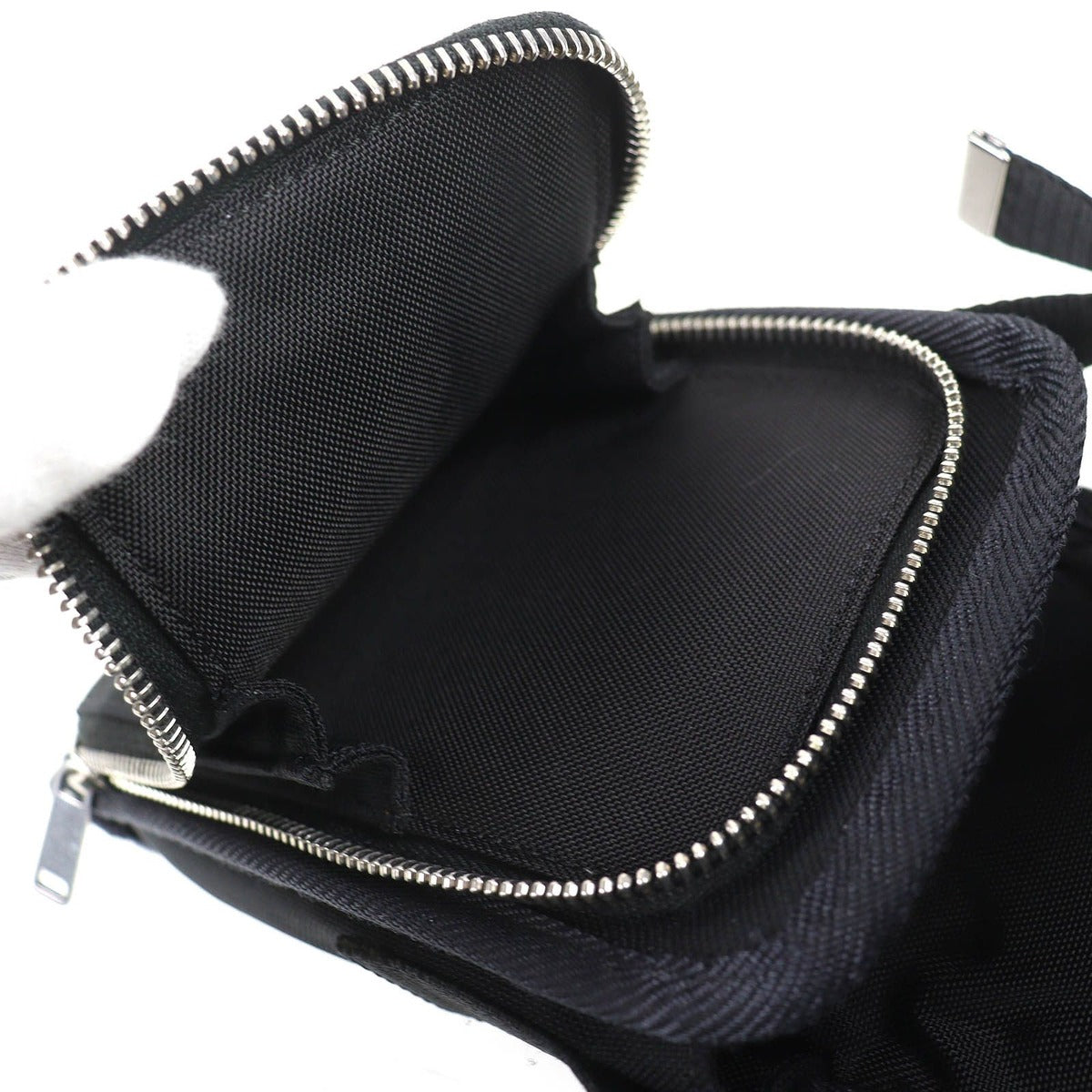 Celine Trekking Flap Phone Logo Mobile Pouch Shoulder Bag Black — view 11