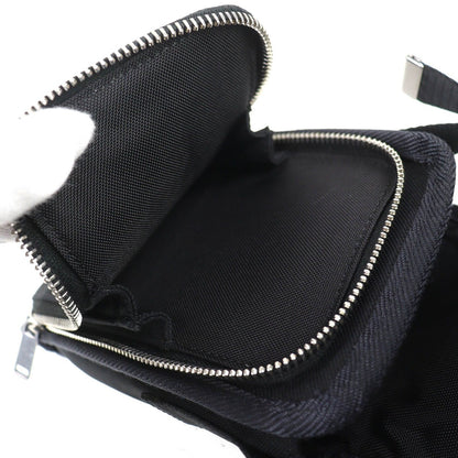 Celine Trekking Flap Phone Logo Mobile Pouch Shoulder Bag Black — view 11