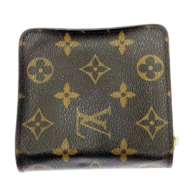 Louis Vuitton M61667 Monogram PVC Compact Zip Bifold Wallet Brown 303395 Bifold