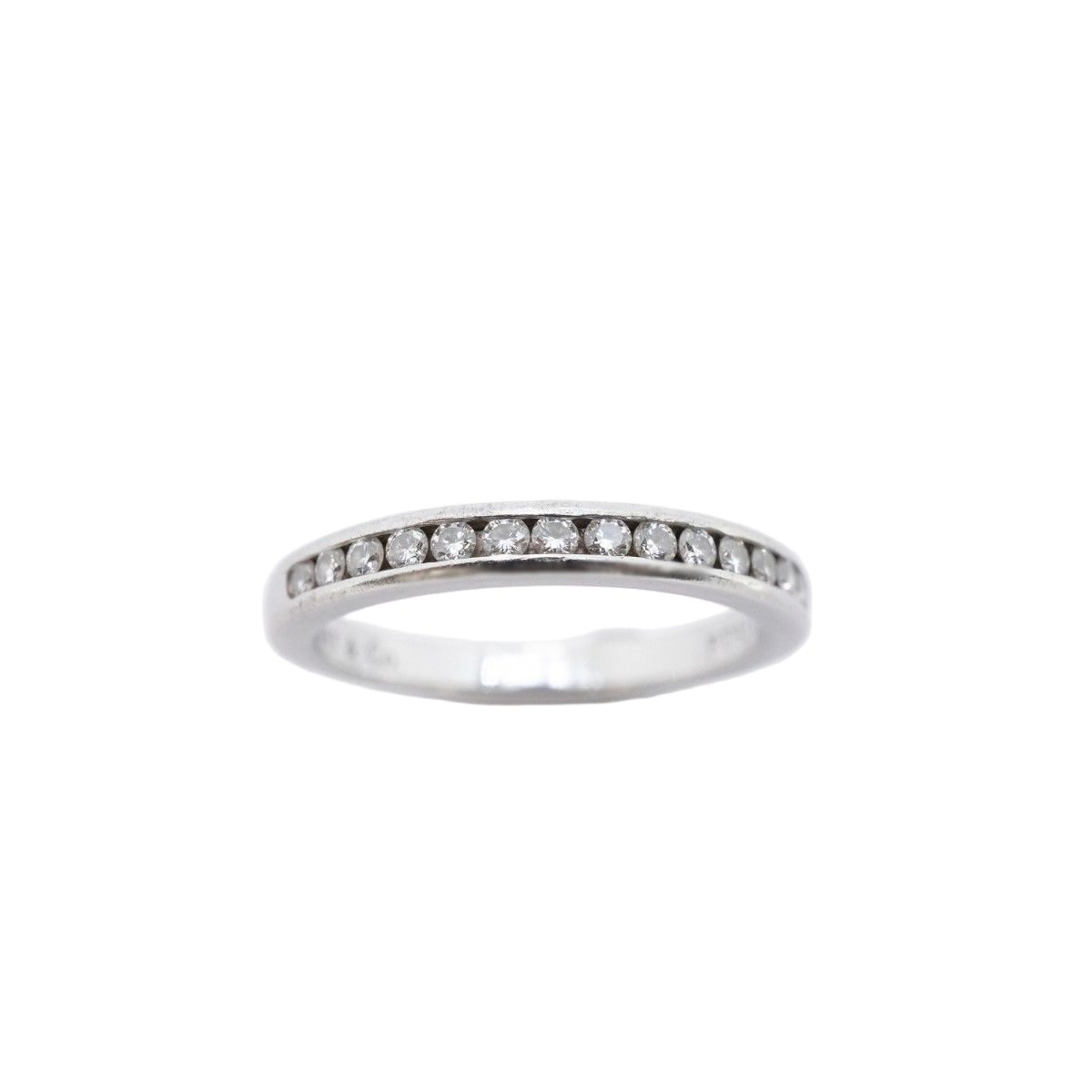 Tiffany & Co Ring Channel Half Eternity Platinum Diamond — view 2