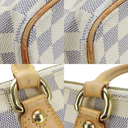 Louis Vuitton Tote Bag Saleya MM N51185 Damier Azure White Daily Use Ladies