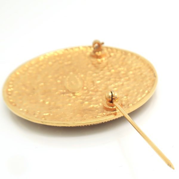 Chanel Brooch 1169 Vintage GP Round Lion With Box Chanel