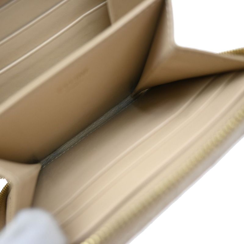 Celine Coin Case Coin Purse Compact Zip Beige 02ka960