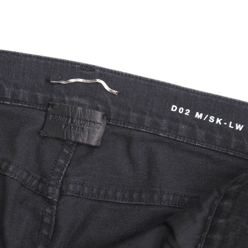 Saint Laurent Paris Denim Pants Size 27 Skinny Stretch Washed Made In Italy
