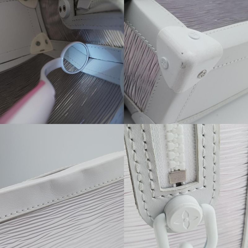 Louis Vuitton Soft Trunk Transparent X White Epi Plat Jouge M55602 Du3199