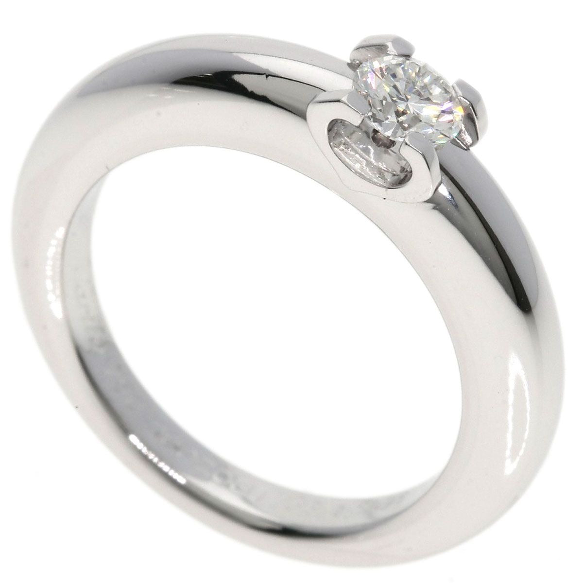 Cartier C Diamond 53 Ring 18k White Gold