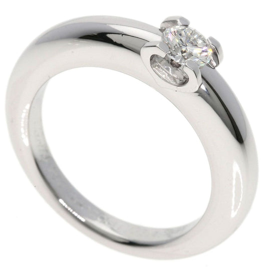 Cartier C Diamond 53 Ring 18k White Gold