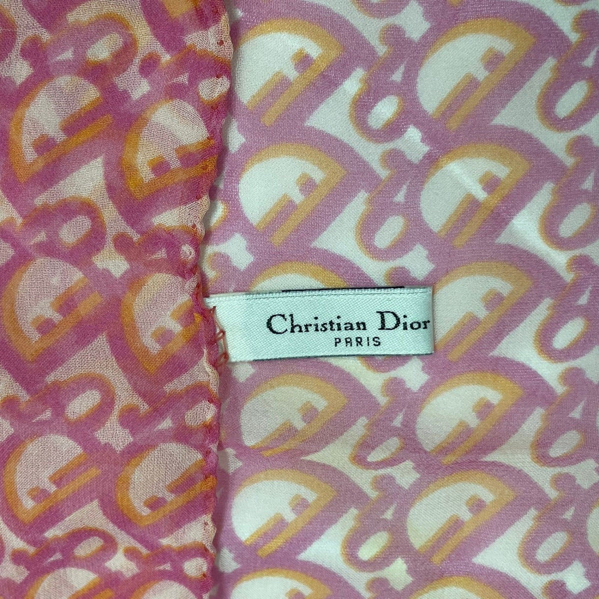 Dior Scarf Silk Trotter Pattern All Over Pink — view 7