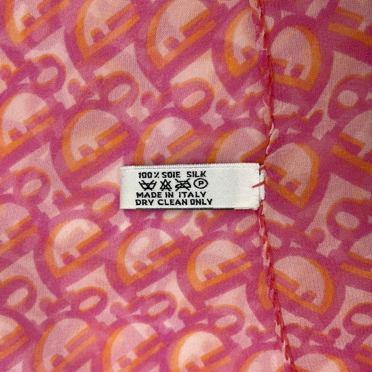 Dior Scarf Silk Trotter Pattern All Over Pink — view 8