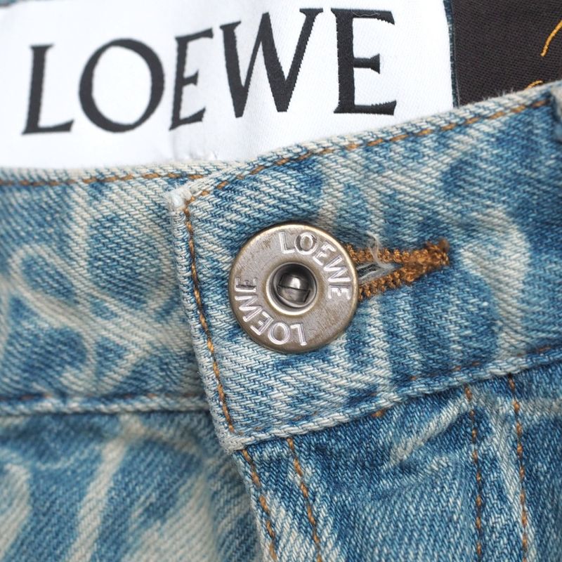 2022ssLoewe Mermaid Shorts Paulas Ibiza Shorts Size 36 Denim Mermaid