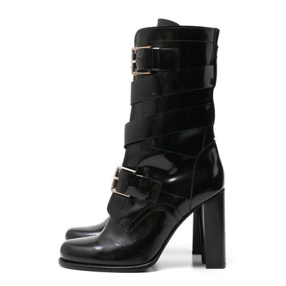 Celine Boots Size 35.5c Middle Boots Belt Shoes Made In Italy