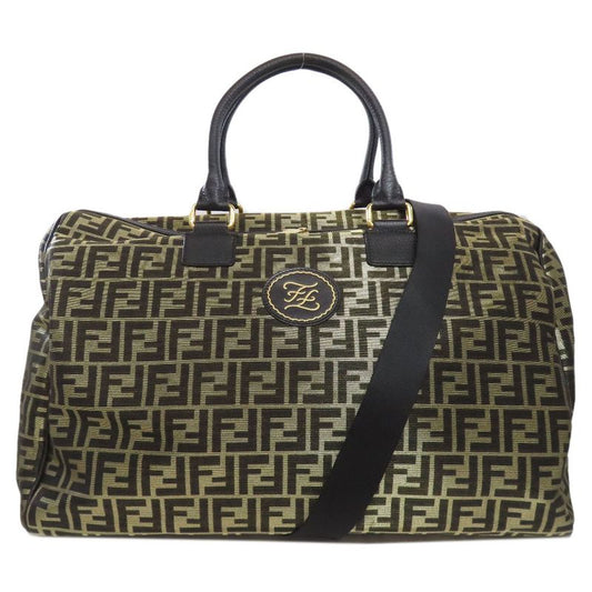 Fendi Zucca Pattern 2WAY Boston Bag PVC Ladies