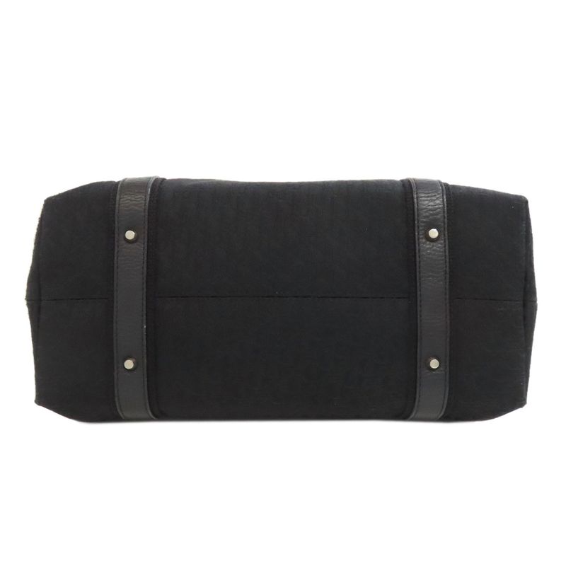 Christian DIOR Trotter Pattern Handbag Canvas Women