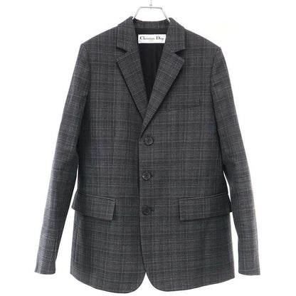 Christian Dior Wool Check 3 B Jacket & Slacks Pants Set Suit