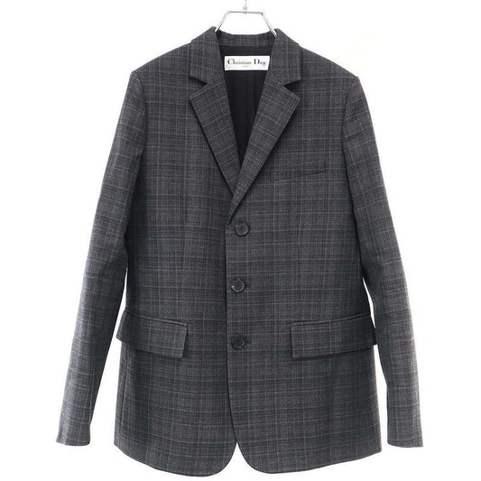 Christian Dior Wool Check 3 B Jacket & Slacks Pants Set Suit