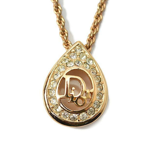Christian Dior Necklace Choker Christian Dior Vintage Logo Teardrop Motif