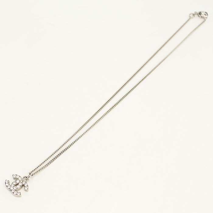 Chanel Rhinestone Coco Necklace Metal Ladies