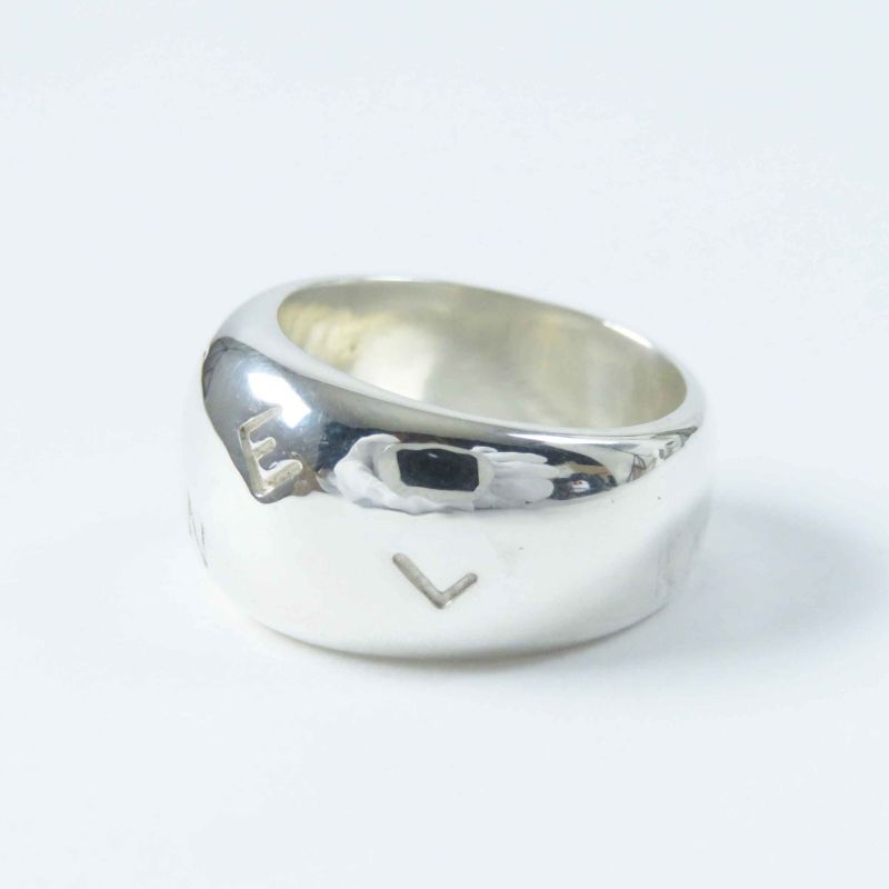 CHANEL Logo Ring / Ring Ag925 Silver No.13 With Storage Bag Weight 15.1g Ladies