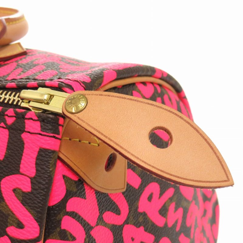 Louis Vuitton Speedy 30 Monogram Graffiti Fuchsia M93704 Handbag LV 1532 Louis