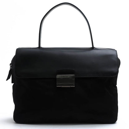 Prada Bags Handbags Bags Tote Women Women's Nylon Leather Genuine Black B7496