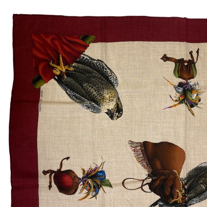 Hermes Carre 90 Chasse A Vol Falconry Scarf Bag Brand Bag Handle Cover Ribbon