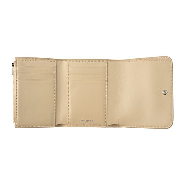 Balenciaga Trifold Wallet Cache Beige