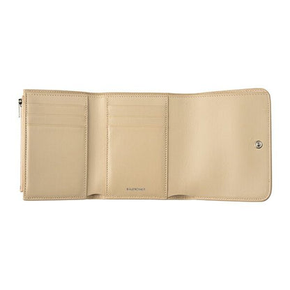 Balenciaga Trifold Wallet Cache Beige
