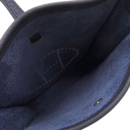 Hermes Shoulder Bag Evelyn TPM Taurillon Clemence Blue Nuit Silver Hardware
