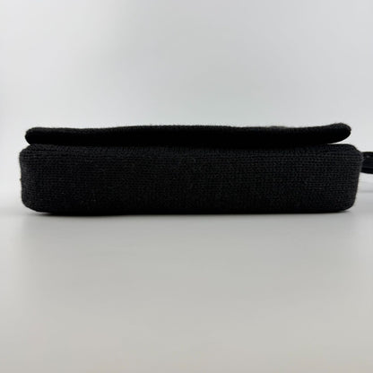 Prada Shoulder Bag Black Wool Vintage — view 8