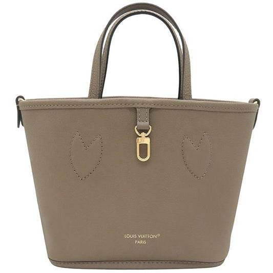 Louis Vuitton 2way Bag Neverfull Inside Out BB Monogram Canvas Grain Leather