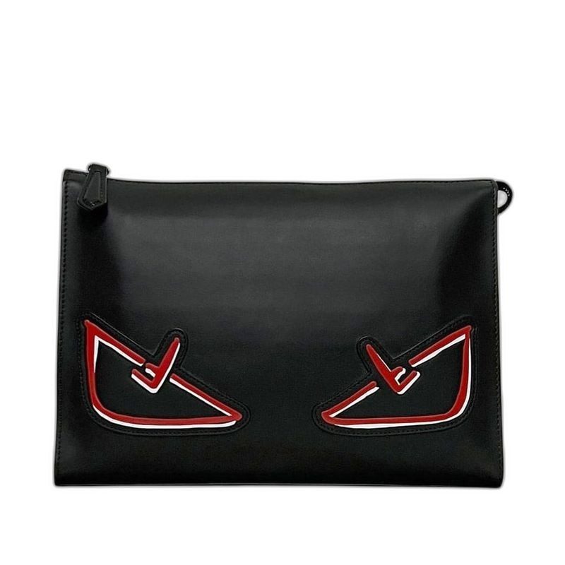 Fendi Clutch Black Bugs