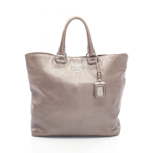 Prada Tote Bronze Leather Vittelo Daino