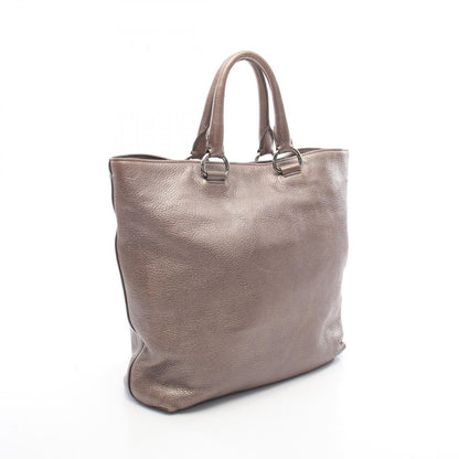 Prada Tote Bronze Leather Vittelo Daino — view 2