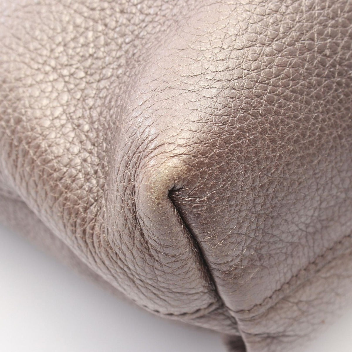 Prada Tote Bronze Leather Vittelo Daino — view 6