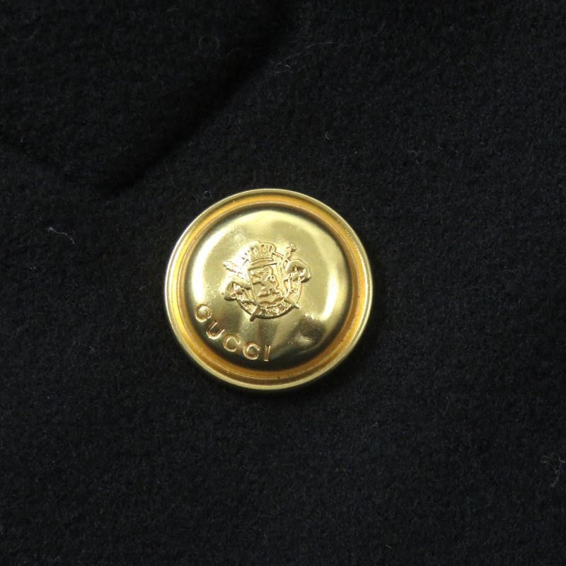 Gucci 22SS 669523 Wool Logo Gold Button Back Pleats Seventh Sleeve Double