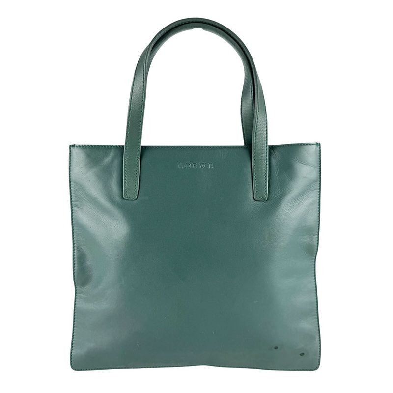 Loewe Green Leather Tote Handbag