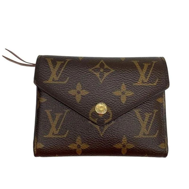Louis Vuitton Wallet Portefeuille Victorine Monogram Gold Hardware 1352