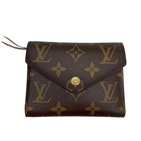 Louis Vuitton Wallet Portefeuille Victorine Monogram Gold Hardware 1352