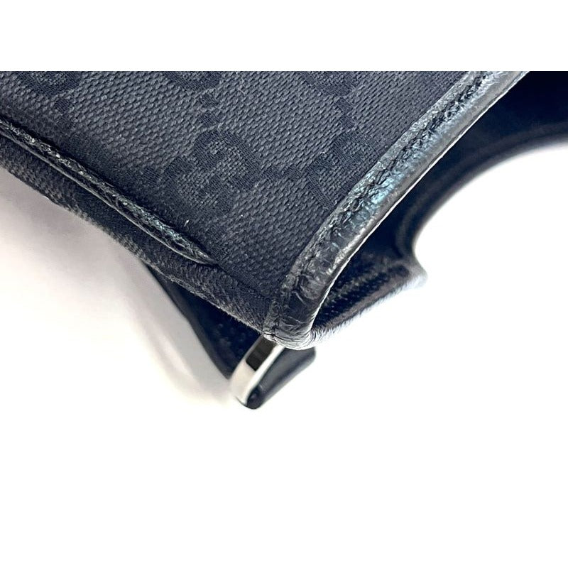 Gucci GG Pattern Tote Handbag Canvas Black 80 Bs141 — view 11