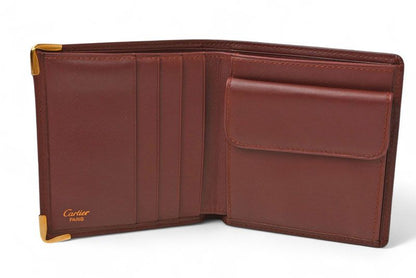 Cartier Fold Wallet Vintage Cartier Men's Wallet Must De Cartier Bordeaux