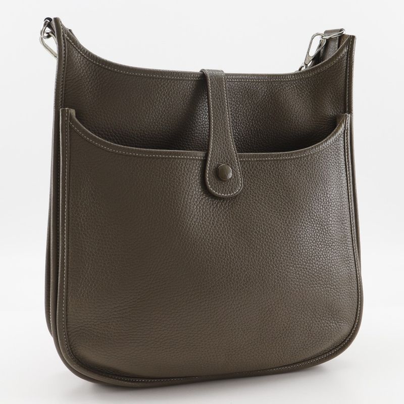 Hermes Evelyn 3 GM Evelyn Taurillon Clemence Etoupe □P Ladies Shoulder Bag