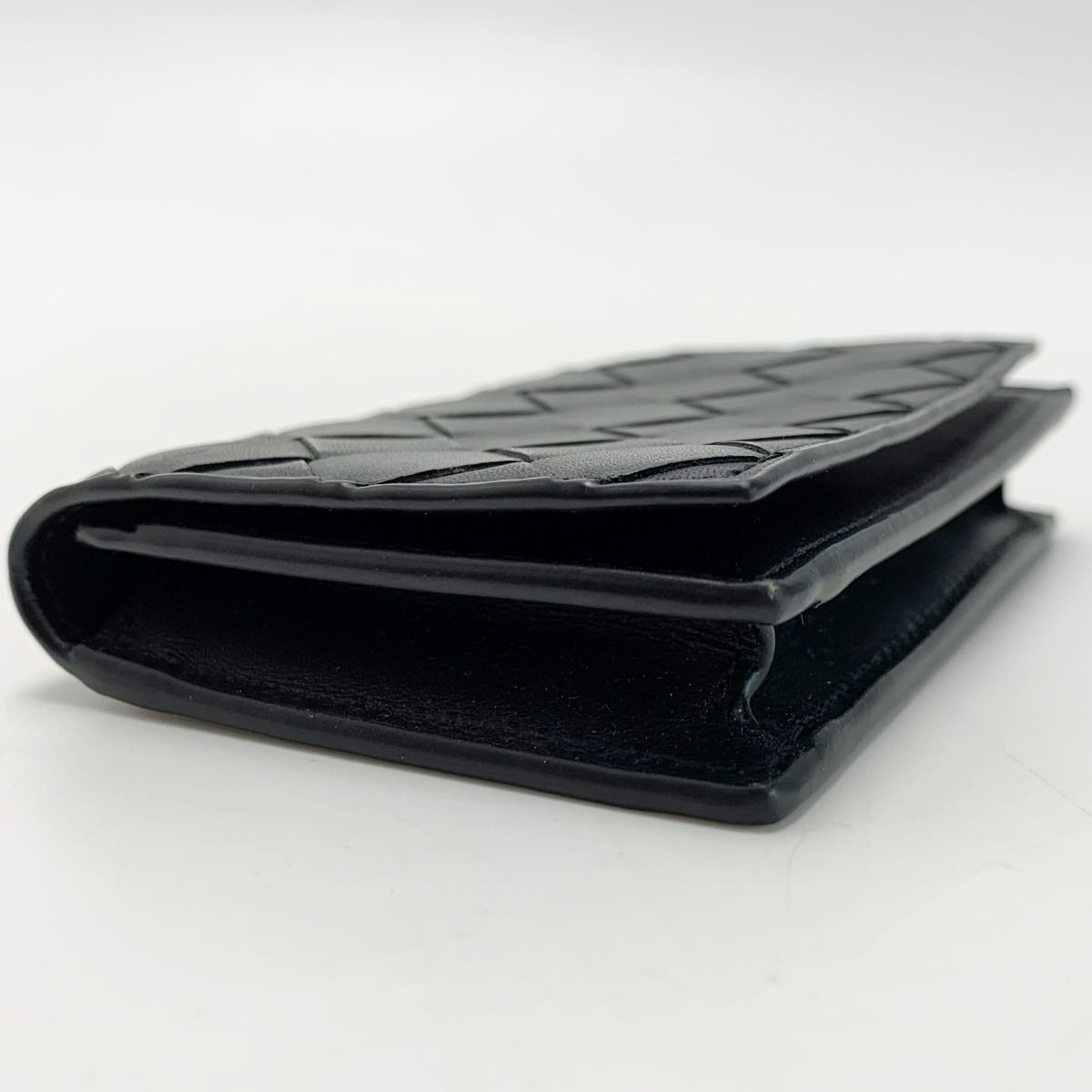Bottega Veneta Calf Black Card Case Business Card Holder with