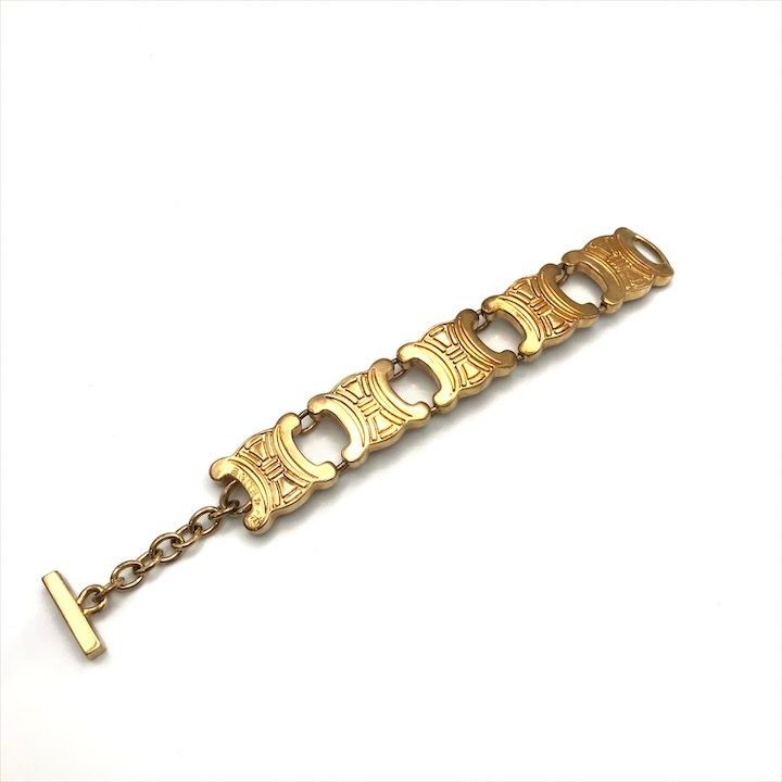 Celine Macadam Triomphe Gold Bracelet Small Items