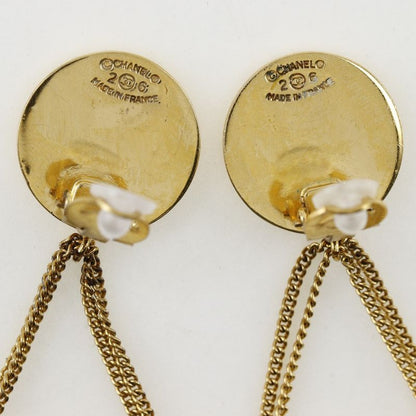 Chanel Coco Mark Matelasse Motif Gold Plated 26 Ladies 39.0g Earrings