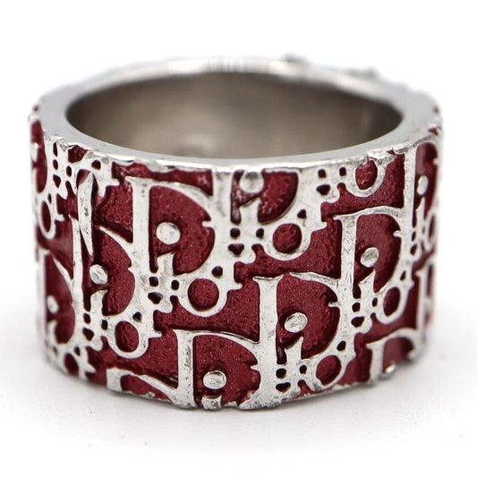 Christian Dior Ring Trotter Size 8.5 5 Red 7.9 g Silver Color Accessories