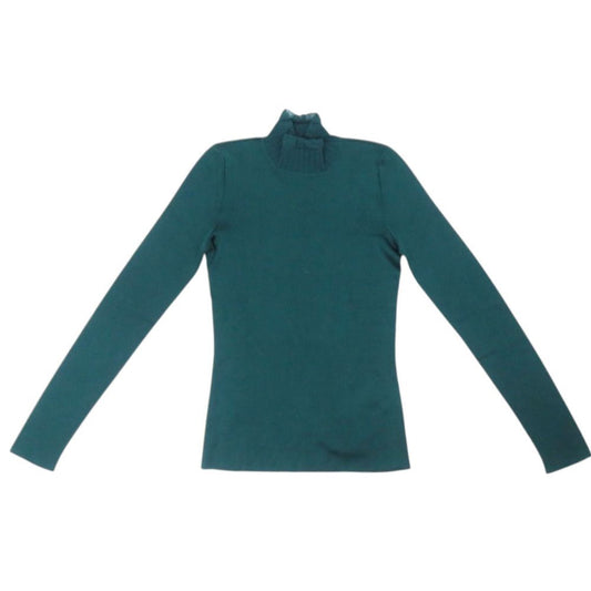 Hermes Knit Sweater Long Sleeve Silk Polyamide Green
