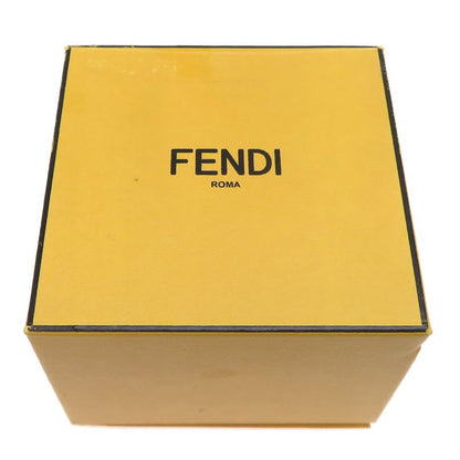 Fendi Intrecciato Stud Diamond Gold Ring