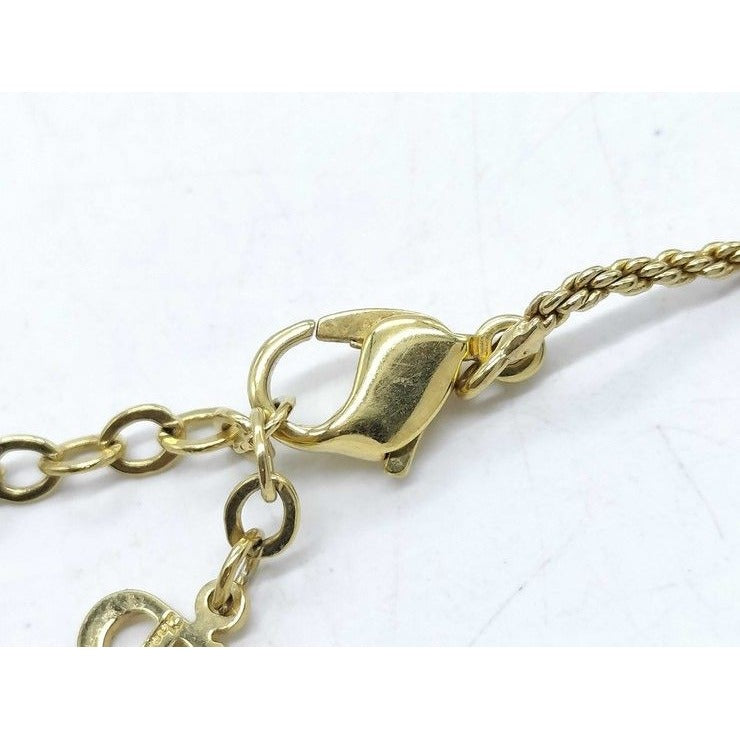 Dior Necklace Emblem Logo Gold Metal — view 4