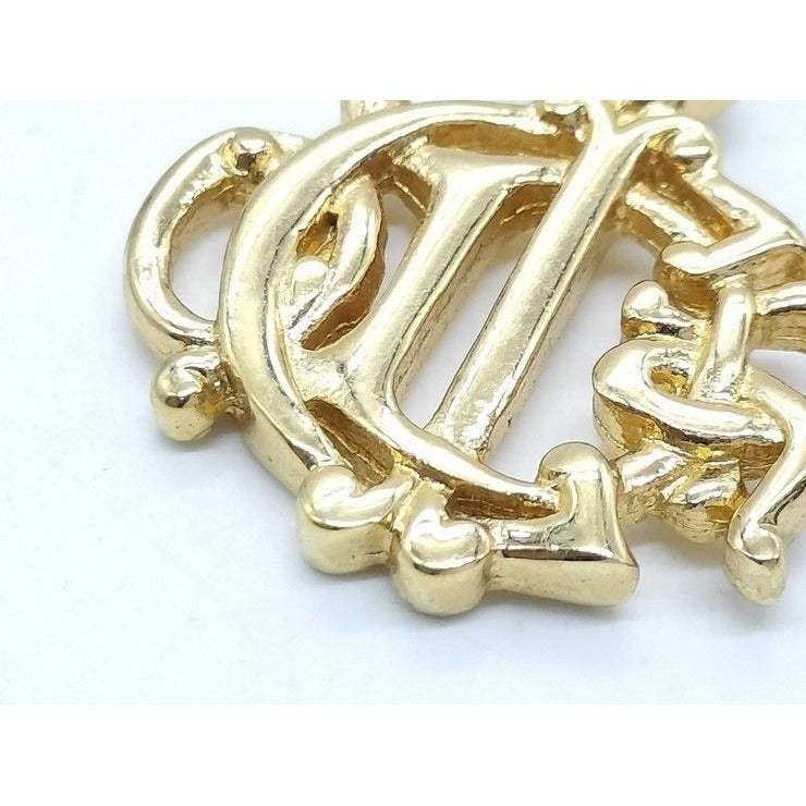 Dior Necklace Emblem Logo Gold Metal — view 7