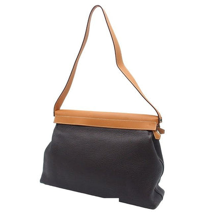 Hermes Yo Ebeine Natural Silver Buffalo Skipper Chamonix Crinoline Shoulder Bag — view 2